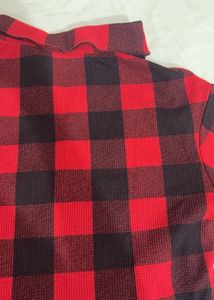 Red &amp; Black Checkered Button-Up Shirt