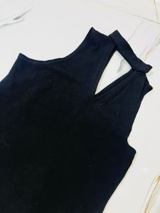 Sleek Black Halter Neck Bodysuit