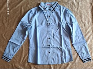 Korean Office/work Wear Shirt For Women Blue