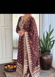 Elegant Brown Kurta Set with Dupatta