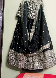 New/Unused Embroidered Semi Stitched Lehnga Set