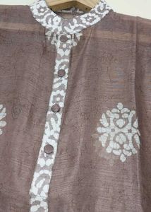 Elegant Brown Embroidered Kurta