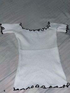 Off Shoulder Ribbed Top