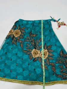 Beautiful Teal Lehenga Choli Set 4 years girl