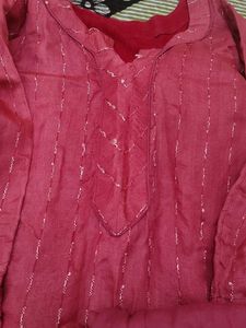 Pink Kurta Set with Pants