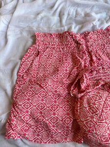 Boho Print Crop Top &amp; Shorts Set
