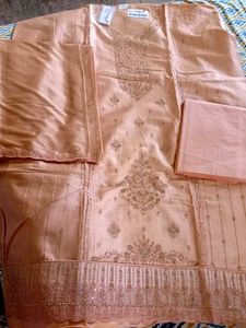 pure glace Cotton pakistani wedding & festive suit