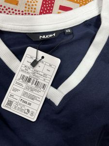 Navy Numerical Print T-Shirt
