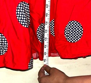 Red Girls Dress - Retro Type - Party Wear