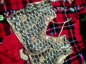 Golden Black Mix Colour Blouse
