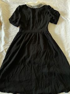 Elegant Black Dress with Peter Pan Collar