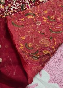 Maroon Embroidered matirial