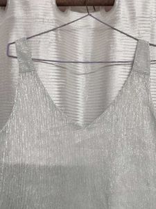 Sparkly Silver Tank Top