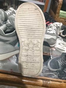 Stylish Grey High-Top Sneakers