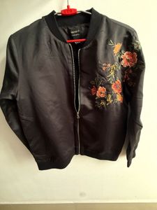 Forever 21 Floral Bomber Jacket