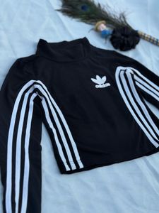 Adidas Black Turtleneck Long Sleeve Top