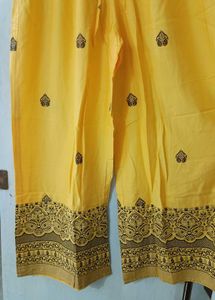 Elegant Brown Kurta with Yellow Plazzo (BRAND NEW)