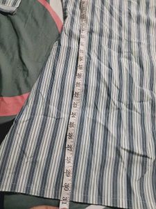 Blue &amp; White Striped Kurta