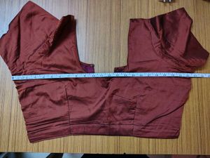 Elegant Maroon Silk Blouse