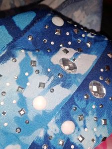 Blue Tie-Dye Tunic Top