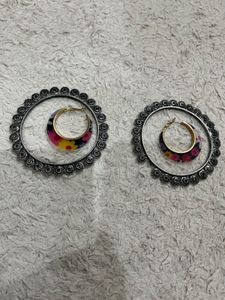 Charming Silver Heart Drop Earrings