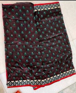 Coffee Brown net saree