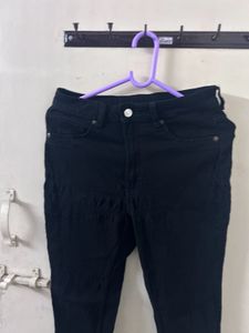 Black Skinny Jeans Women Size 30 High Waisted