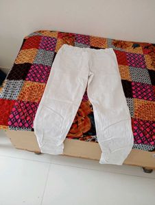 White Casual Pants