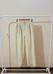 Cream Wide Leg Trousers