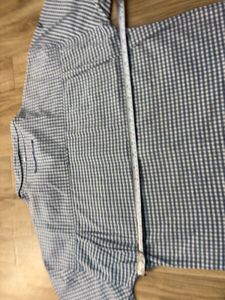 quick silver Men's Blue Gingham Short Sleeve Shirt