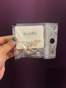 Zudio Gold Earring Set of 5