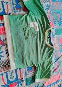 Casual Green Cropped Top