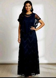 Elegant Navy Blue Lace Gown brand new 😎😎😎