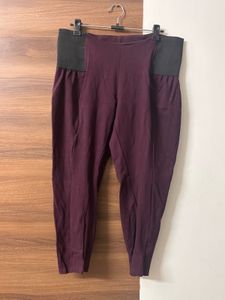 SZTORI Maroon High Waist Leggings
