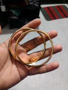 Elegant Gold &amp; Black Bangles