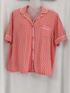 DKNY Coral Polka Dot Pajama Top