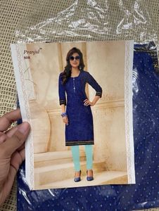Elegant Navy Blue Kurta Material