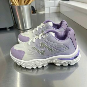 Stylish Lavender & White Sneakers