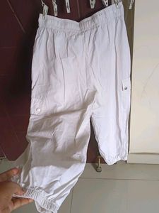 Casual White Cargo Pants