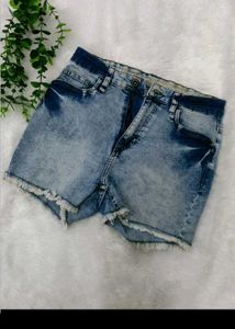 Distressed Denim Shorts