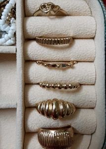 Set of Gold-Tone Rings