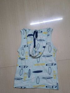 Surfboard Print Sleeveless Tee