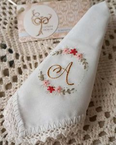Floral hand Embroidered Handkerchief (combo -3)