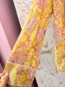 Beautiful Yellow Floral Blouse
