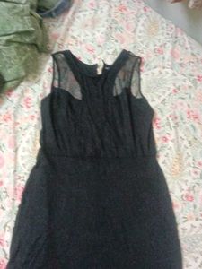 Little Black Dress with Lace Detail