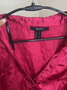 Satin Wrap Crop Top