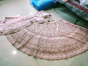dabka work pastal pink  Lehenga Choli