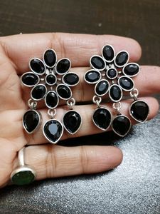 Beautiful And Charming Semi-precious Stone Brass Earrings 👌👌👌👌😊