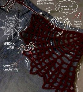 Spiderman Web Crochet Crop Top