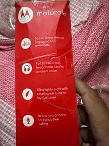 Red Motorola Unused Headphone Pulse Max